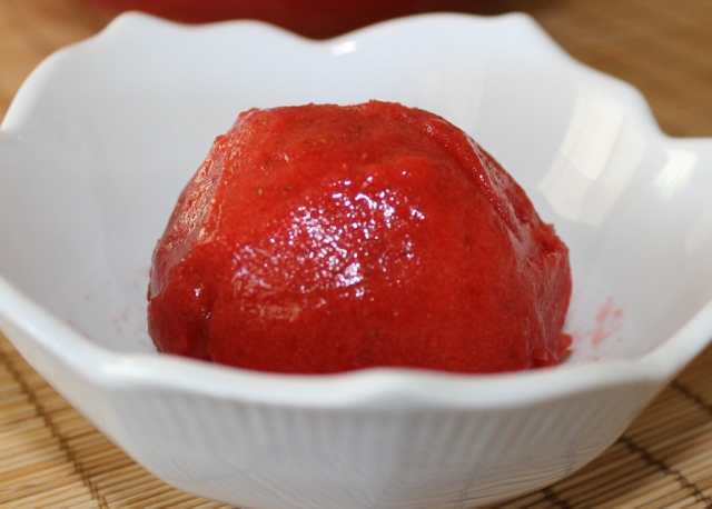 Homemade Strawberry Sorbet Recipe 