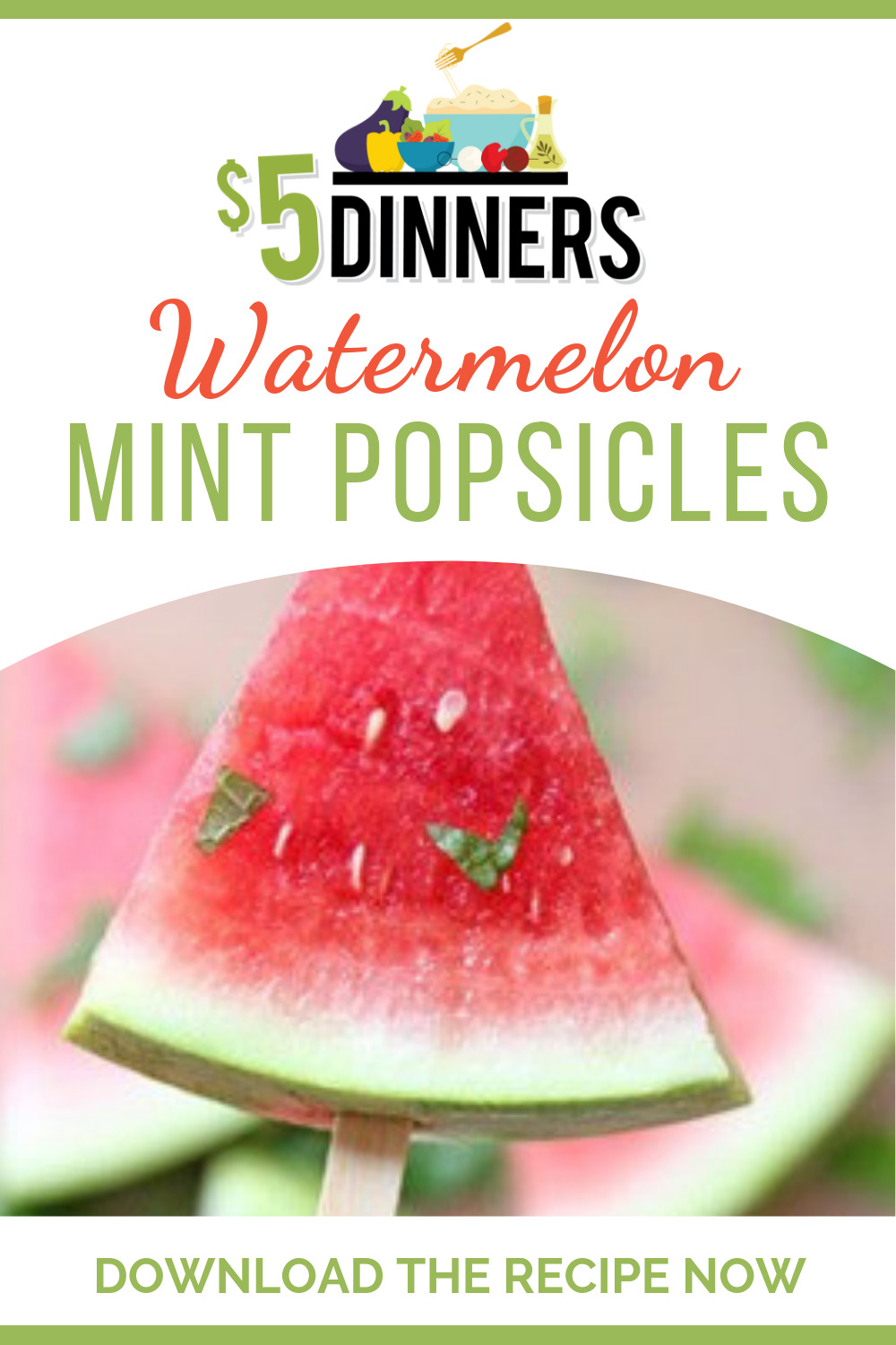 watermelon mint popsicles