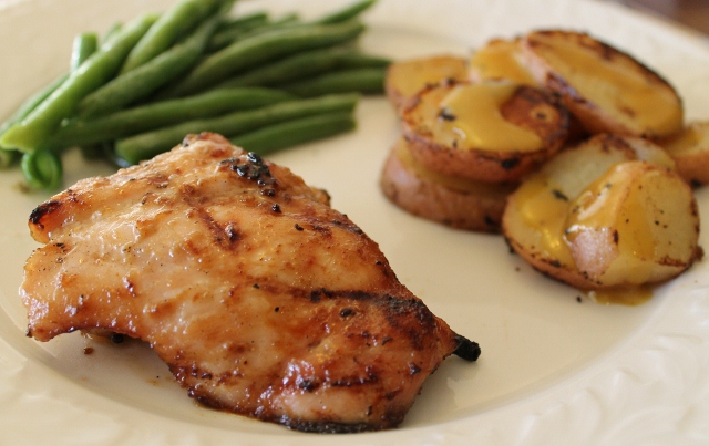 Grilled Honey Mustard Chicken and Red Potatoes