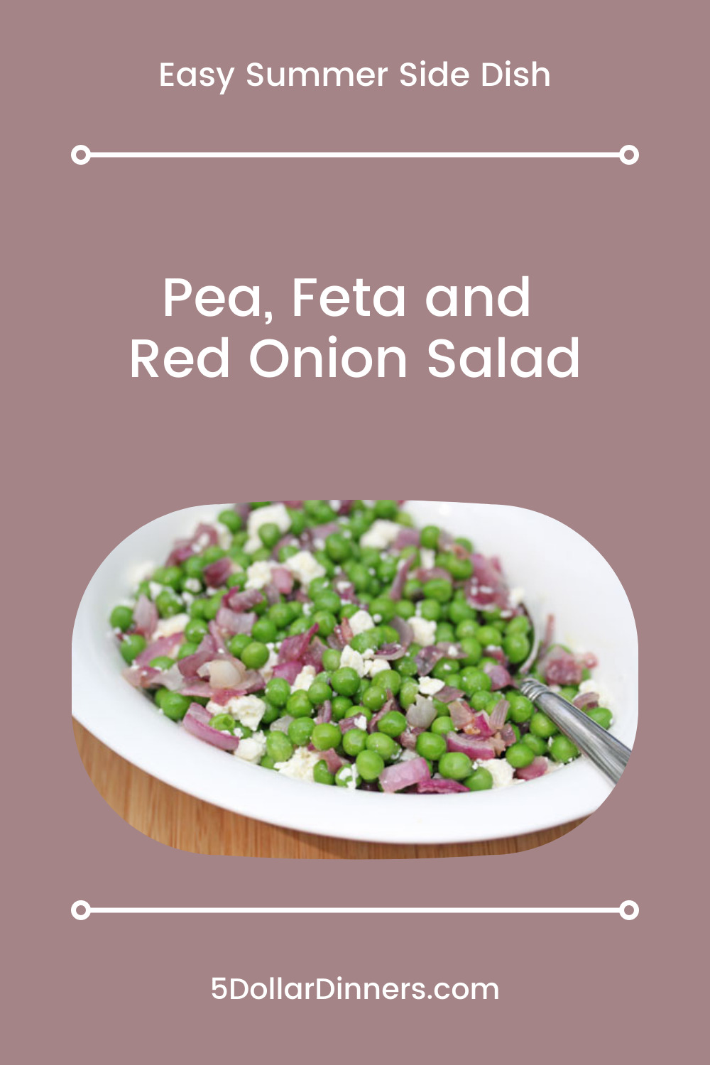 Pea, Feta and Red Onion Salad 5 Dinners