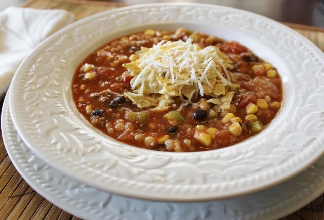 Slow cooker recipe for taco soup