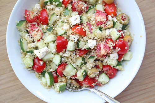 greek chilled quinoa salad
