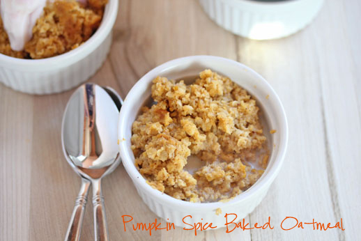 Pumpkin Spiced Baked Oatmeal