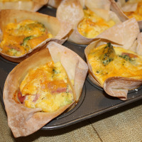 Denise's Wonton Quiche Cups