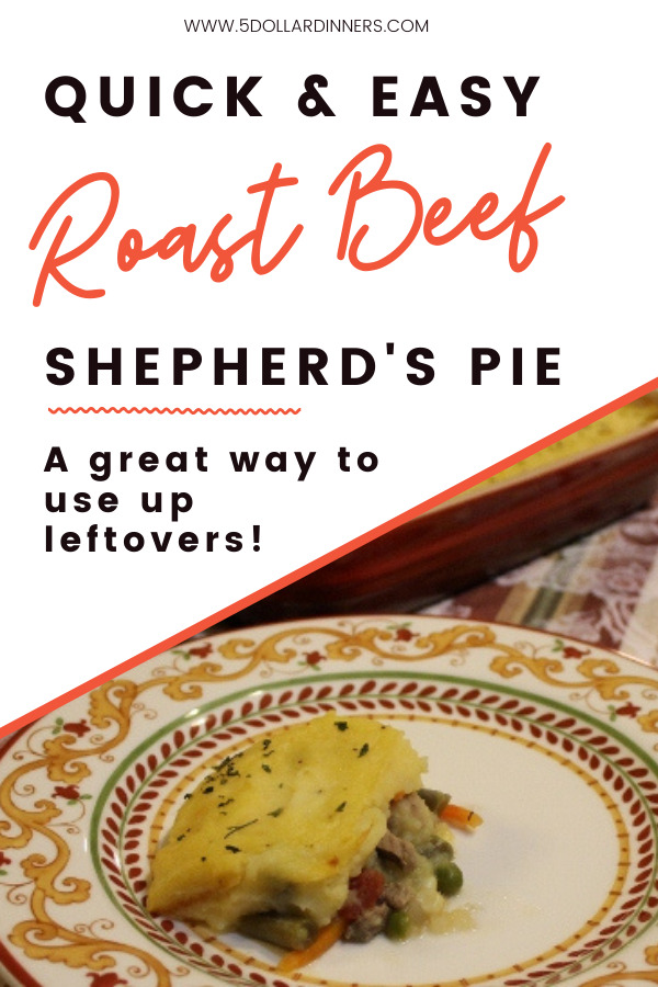roast beef shepherd's pie