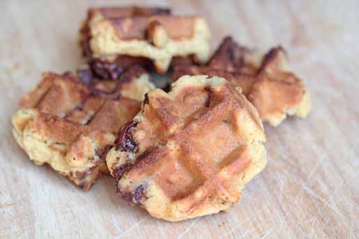 waffle iron chocolate chip cookie