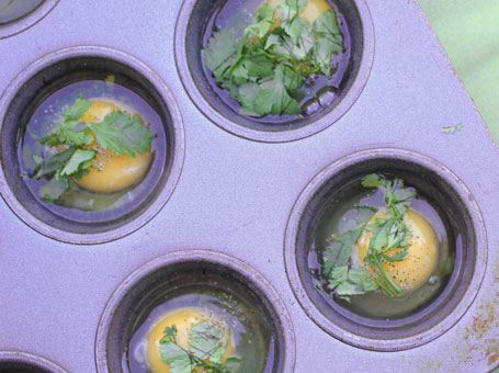 baked-eggs-with-cilantro