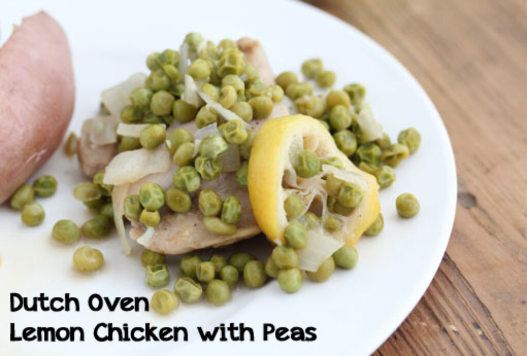 Dutch Oven Lemon Chicken with Peas 5 Dinners