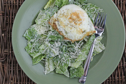 Fried Egg Caesar Salad