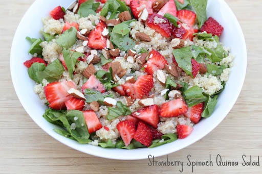 Strawberry Spinach Quinoa Salad
