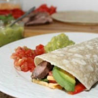 southwest steak and avocado wrap