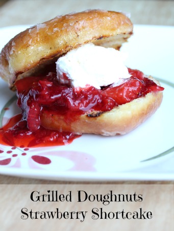 grilled doughnuts strawberry shortcake