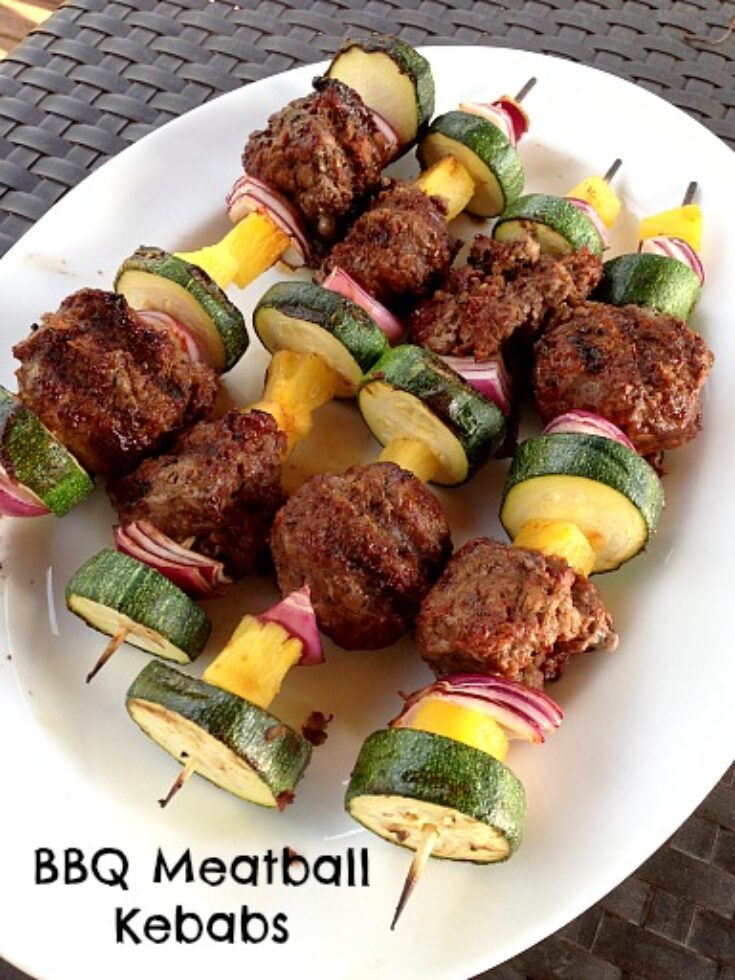 BBQ Meatball Kebabs 5 Dinners Budget Recipes, Meal Plans, Freezer