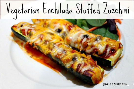 Vegetarian Enchilada Stuffed Zucchini Recipe