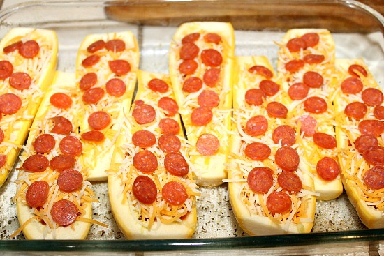 yellow squash pizza boats