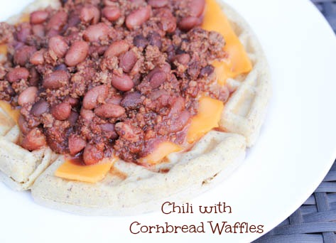 Chili with Cornbread Waffles