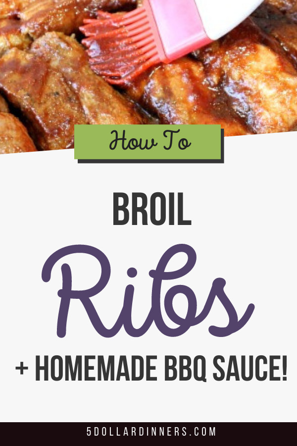 how to broil ribs with homemade barbecue sause
