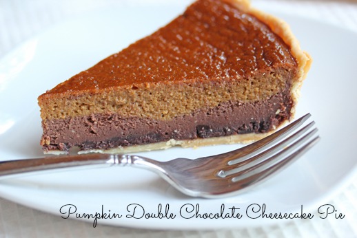 Pumpkin Chocolate Cheesecake Pie