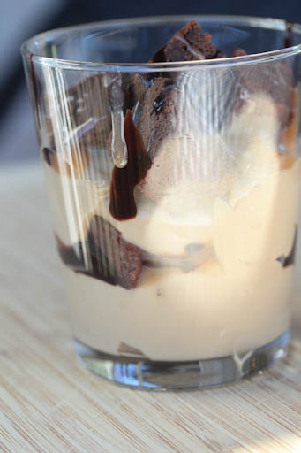 salted caramel brownie parfait