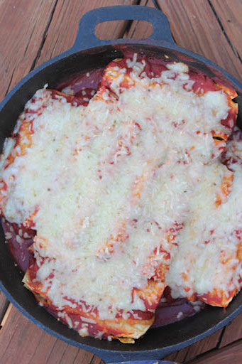 cast iron chicken enchiladas