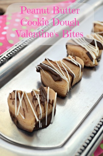 Peanut Butter Cookie Dough Valentine Bites