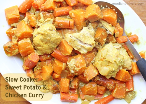 Slow Cooker Sweet Potato and Chicken Curry | 5DollarDinners.com