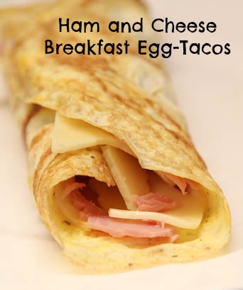 Ham and Cheese Breakfast Egg-Tacos