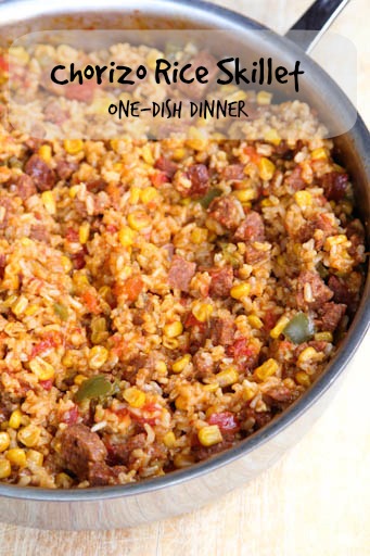 Chorizo Rice Skillet Dinner from 5DollarDinners.com