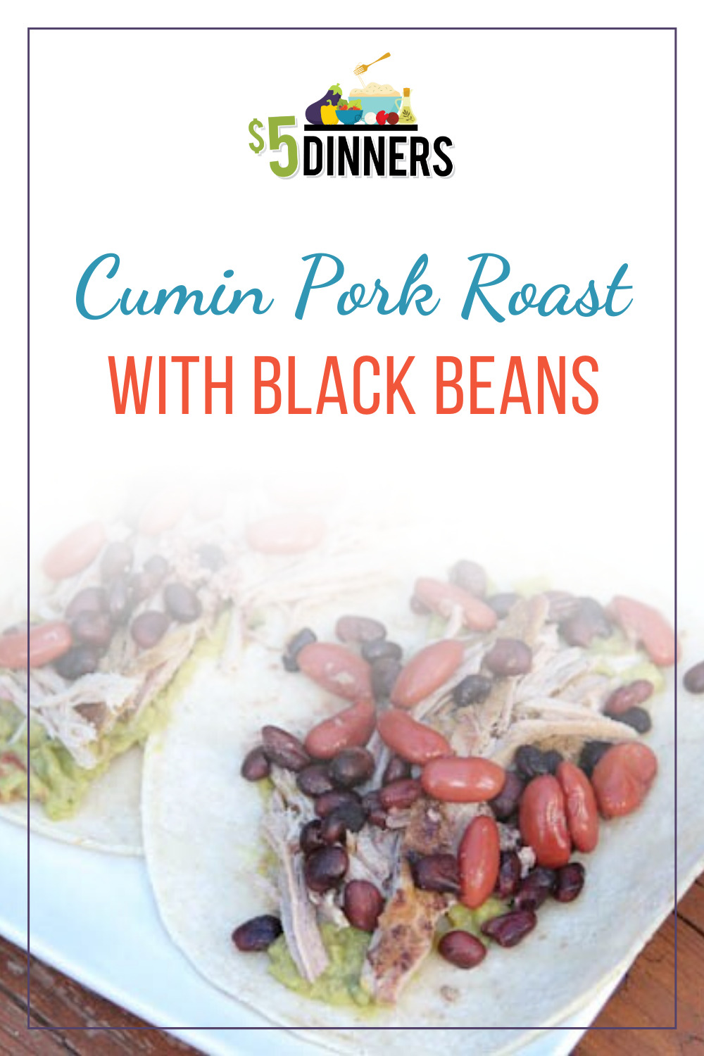 cumin pork roast with black beans