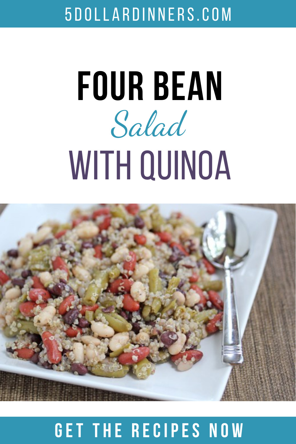 Four Bean Salad with Quinoa - $5 Dinners | Budget Recipes, Meal Plans ...