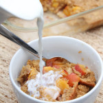 Peaches and Cream Baked Oatmeal with Cream