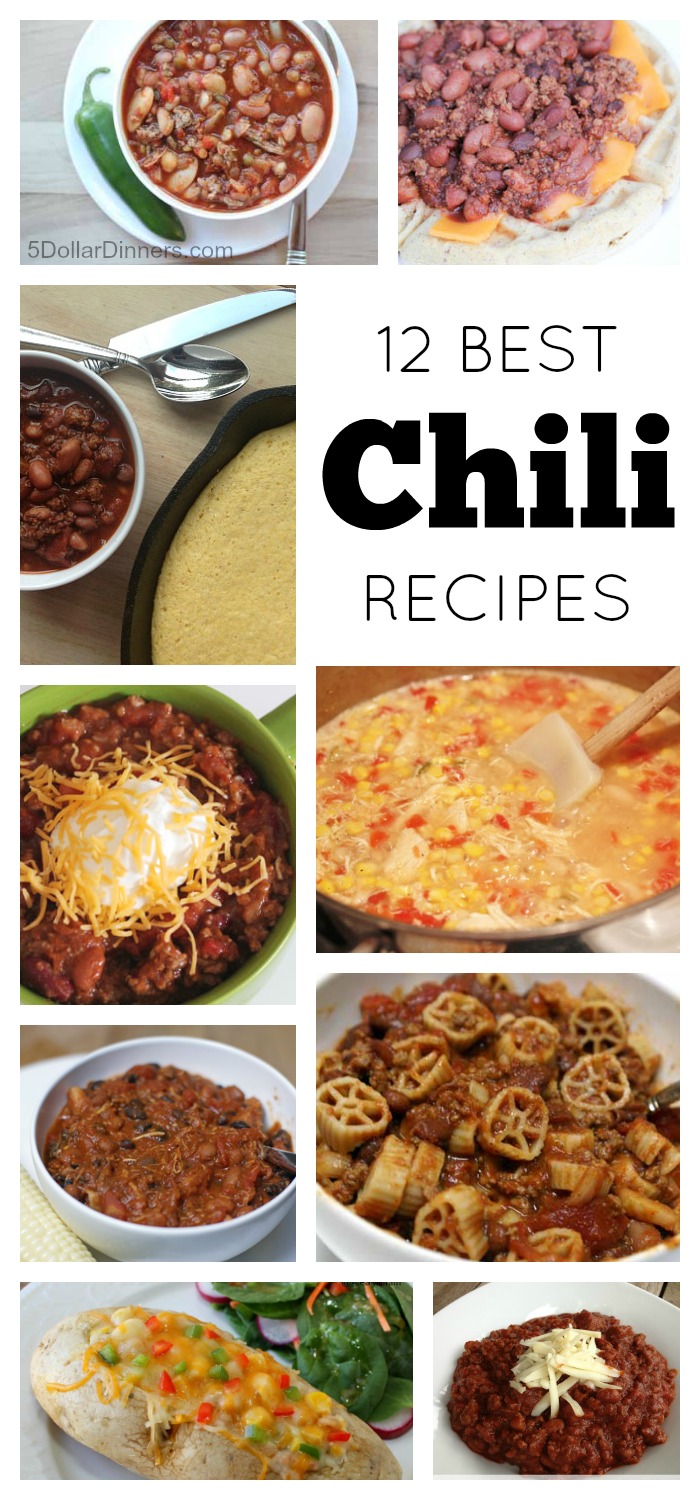 12 Best Chili Recipes - $5 Dinners | Budget Recipes, Meal Plans ...