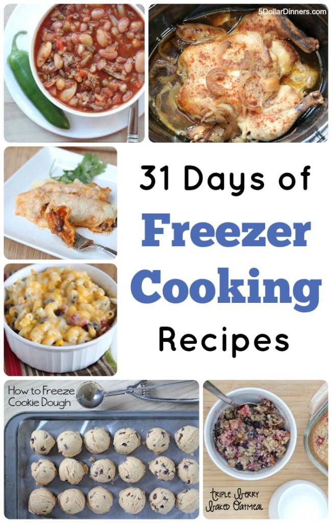 31 Days of Freezer Cooking Recipes | 5DollarDinners.com