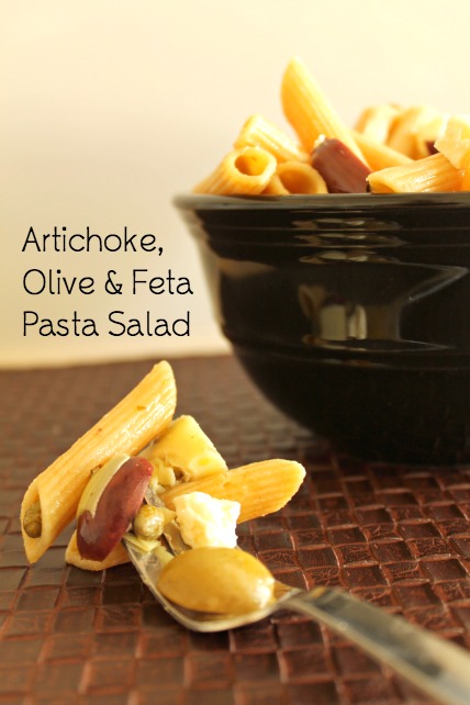 Artichoke, Olive & Feta Pasta Salad