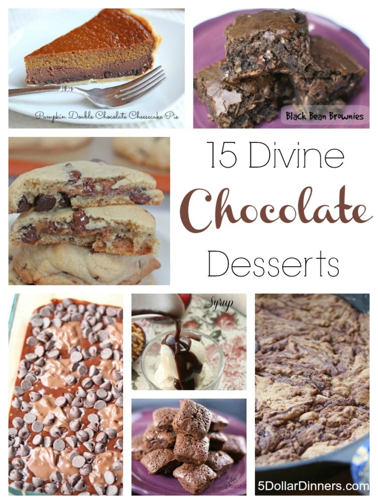 15 Divine Chocolate Recipes | 5DollarDinners.com