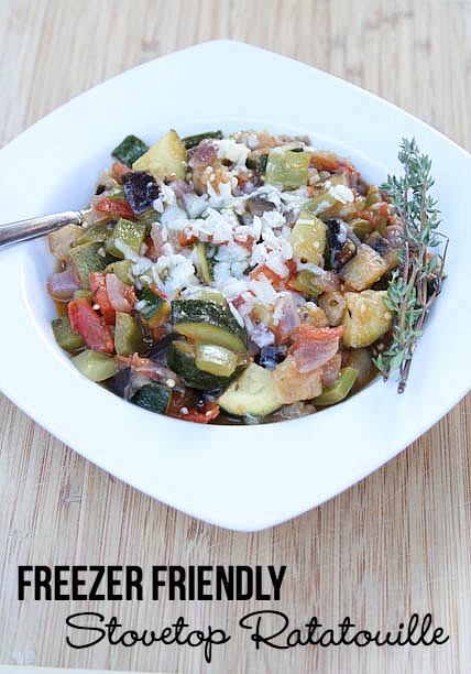 Freezer Friendly Stovetop Ratatouille recipe