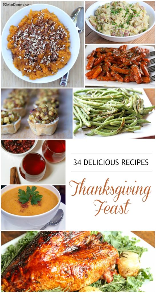 34 Recipes for a Delicious Thanksgiving Feast | 5DollarDinners.com