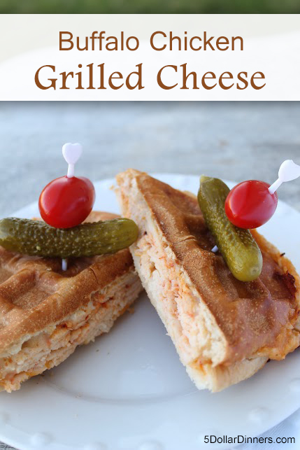 Buffalo Chicken Grilled Cheese | 5DollarDinners.com