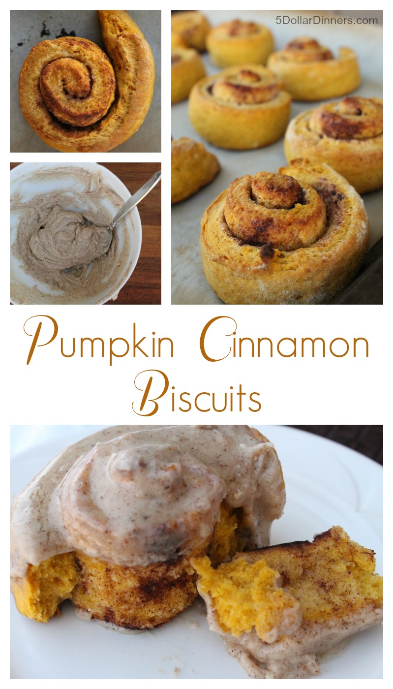 Pumpkin Cinnamon Biscuits with Browned Butter Frosting | 5DollarDinners.com