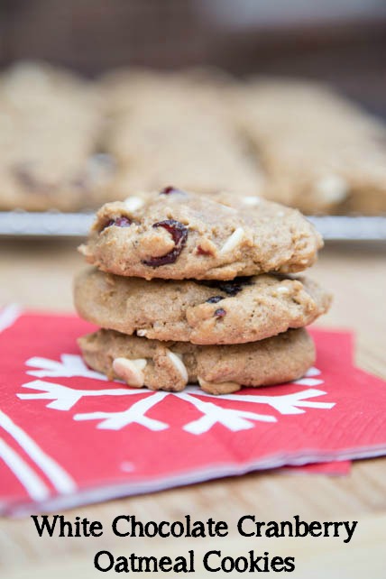 White Chocolate Cranberry Oatmeal Cookies on 5DollarDinners.com