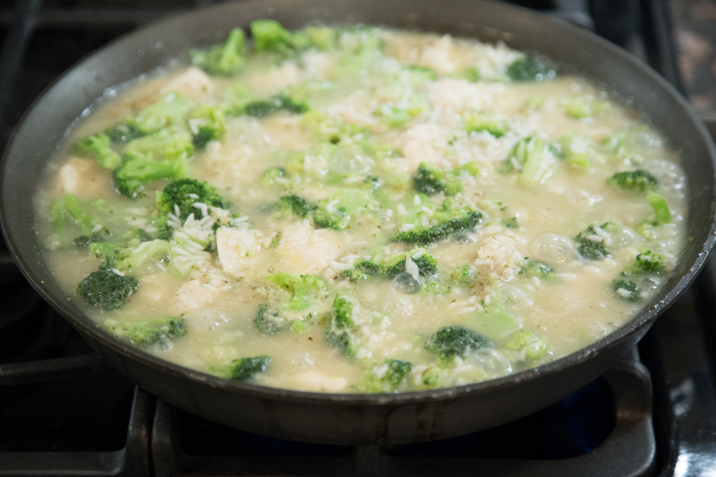 Cheesy Chicken, Broccoli & Rice Skillet Dinner-10