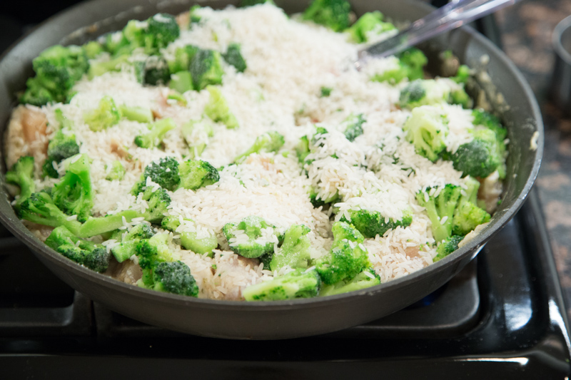 Cheesy Chicken, Broccoli & Rice Skillet Dinner-6