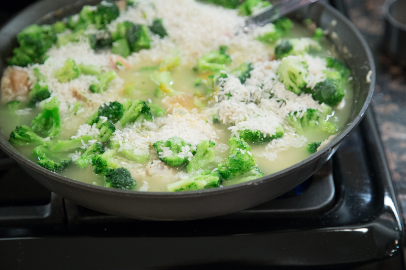 Cheesy Chicken, Broccoli & Rice Skillet Dinner-7