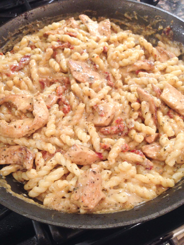 Creamy Chicken, Sundried Tomato & Pasta Skillet Dinner-2