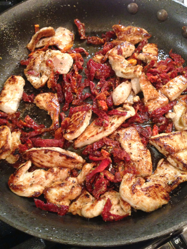 Creamy Chicken, Sundried Tomato & Pasta Skillet Dinner-4