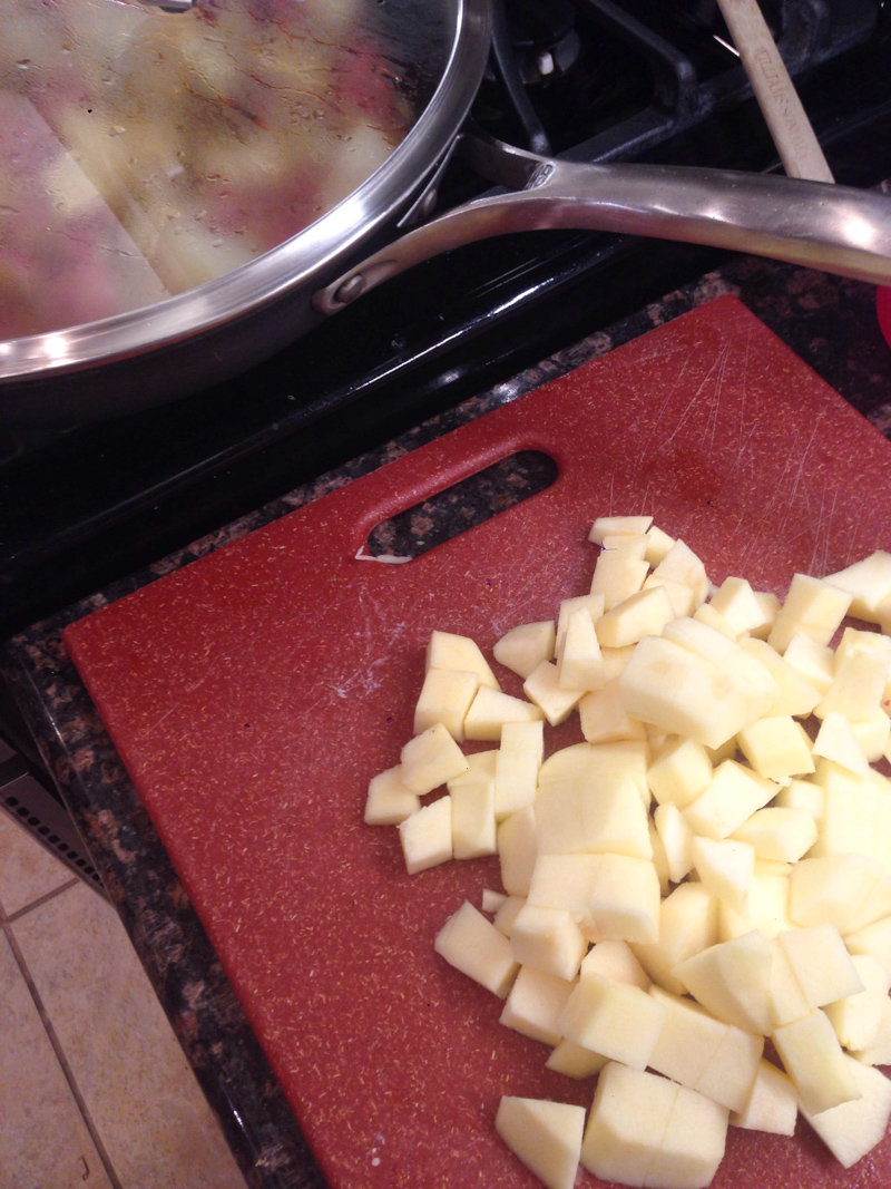 Pork Chop Red Potato Apple Skillet-5