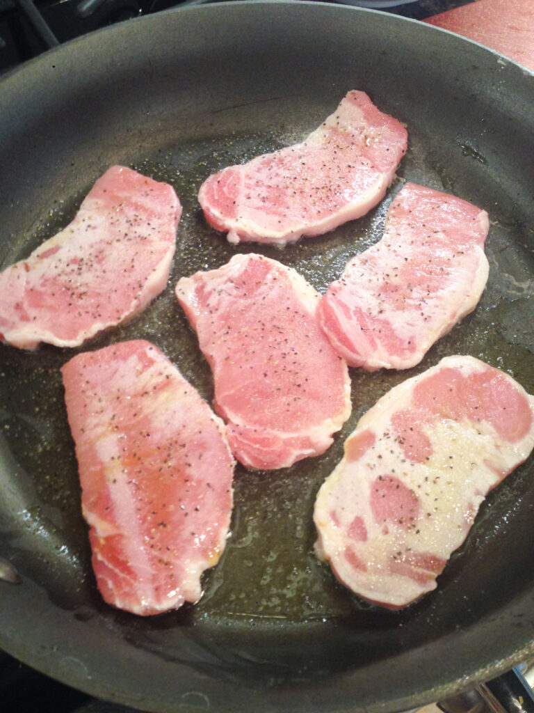 Pork Chops, Red Potatoes & Apple Skillet Dinner - $5 Dinners