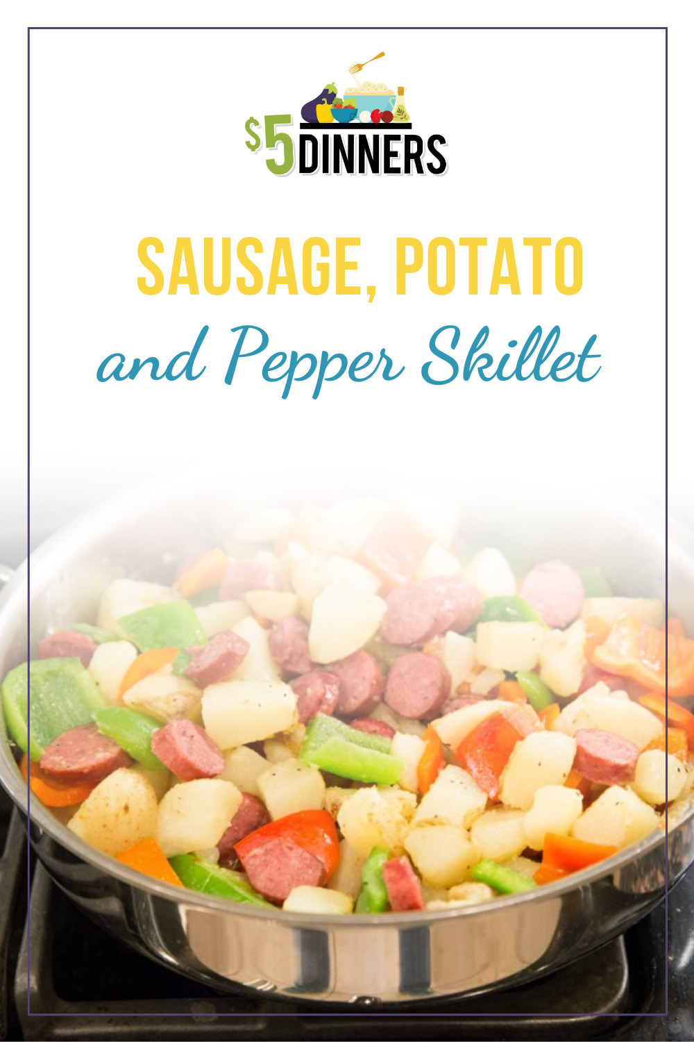 sausage, potato, and pepper skillet