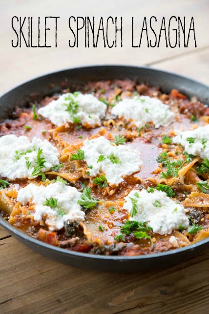 Skillet Spinach Lasagna Recipe