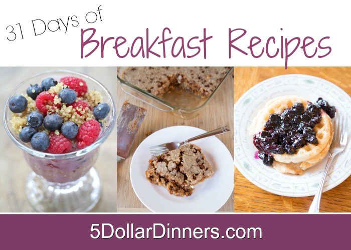 31 Days of Breakfast Recipes